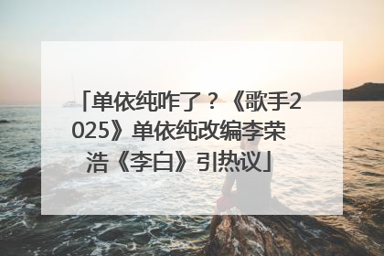 单依纯咋了？《歌手2025》单依纯改编李荣浩《李白》引热议