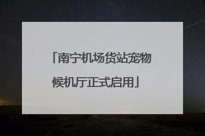 南宁机场货站宠物候机厅正式启用