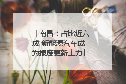 南昌：占比近六成 新能源汽车成为报废更新主力