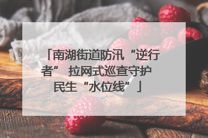 南湖街道防汛“逆行者” 拉网式巡查守护民生“水位线”