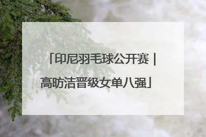 印尼羽毛球公开赛｜高昉洁晋级女单八强