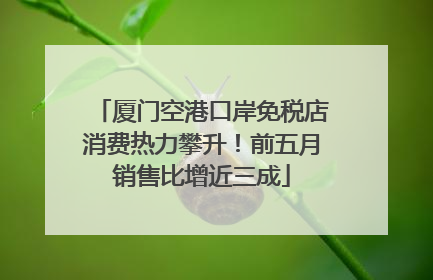 厦门空港口岸免税店消费热力攀升！前五月销售比增近三成