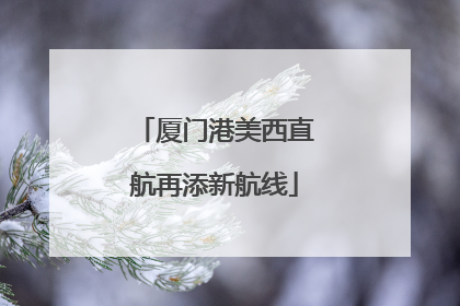 厦门港美西直航再添新航线