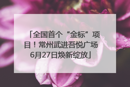 全国首个“金标”项目！常州武进吾悦广场6月27日焕新绽放