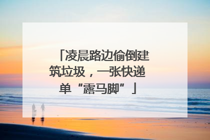 凌晨路边偷倒建筑垃圾，一张快递单“露马脚”