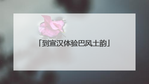 到宣汉体验巴风土韵