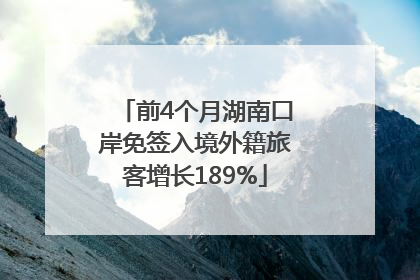 前4个月湖南口岸免签入境外籍旅客增长189%