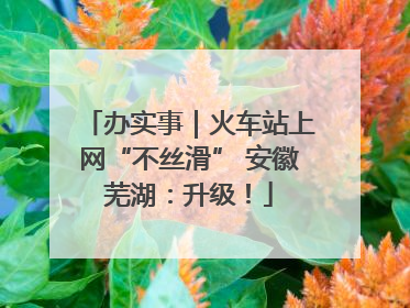 办实事｜火车站上网“不丝滑” 安徽芜湖：升级！