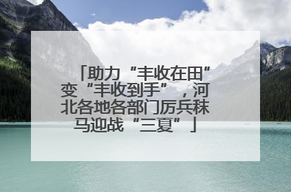 助力“丰收在田”变“丰收到手”，河北各地各部门厉兵秣马迎战“三夏”