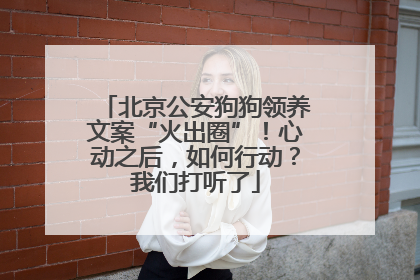 北京公安狗狗领养文案“火出圈”！心动之后，如何行动？我们打听了