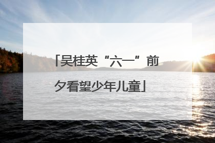 吴桂英“六一”前夕看望少年儿童