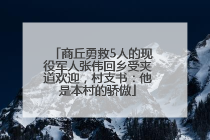 商丘勇救5人的现役军人张伟回乡受夹道欢迎，村支书：他是本村的骄傲