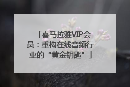 喜马拉雅VIP会员：重构在线音频行业的“黄金钥匙”