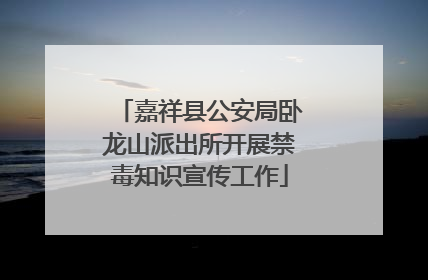 嘉祥县公安局卧龙山派出所开展禁毒知识宣传工作