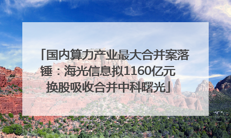 国内算力产业最大合并案落锤：海光信息拟1160亿元换股吸收合并中科曙光