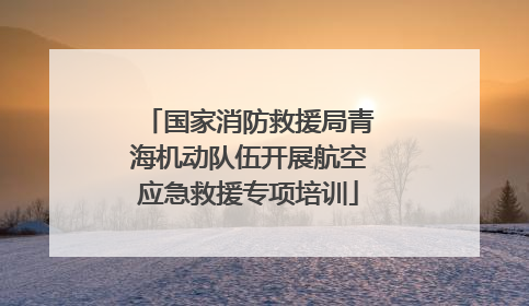 国家消防救援局青海机动队伍开展航空应急救援专项培训