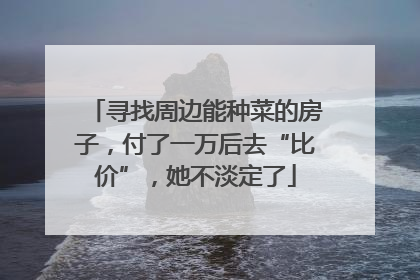 寻找周边能种菜的房子，付了一万后去“比价”，她不淡定了