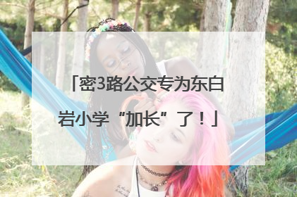 密3路公交专为东白岩小学“加长”了！