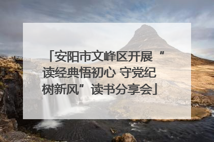安阳市文峰区开展“读经典悟初心 守党纪树新风”读书分享会