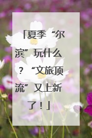 夏季“尔滨”玩什么？“文旅顶流”又上新了！