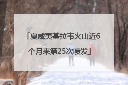 夏威夷基拉韦火山近6个月来第25次喷发