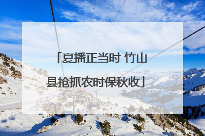 夏播正当时 竹山县抢抓农时保秋收