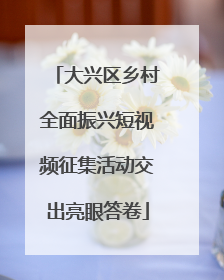 大兴区乡村全面振兴短视频征集活动交出亮眼答卷