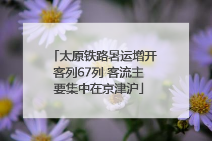 太原铁路暑运增开客列67列 客流主要集中在京津沪