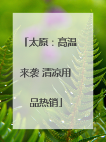 太原：高温来袭 清凉用品热销