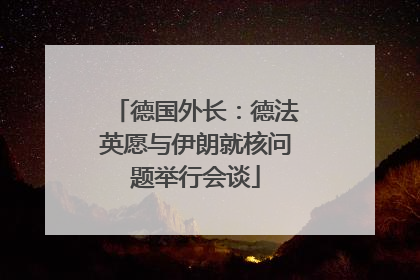 德国外长：德法英愿与伊朗就核问题举行会谈