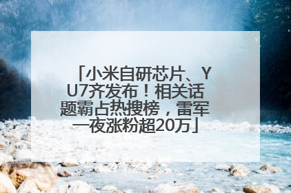 小米自研芯片、YU7齐发布！相关话题霸占热搜榜，雷军一夜涨粉超20万