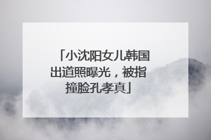 小沈阳女儿韩国出道照曝光，被指撞脸孔孝真
