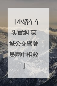 小轿车车头冒烟 蒙城公交驾驶员雨中相救