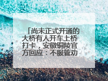 尚未正式开通的大桥有人开车上桥打卡，安徽铜陵官方回应：不服管劝擅自进入，已采取措施