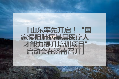 山东率先开启！“国家慢阻肺病基层医疗人才能力提升培训项目”启动会在济南召开