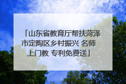 山东省教育厅帮扶菏泽市定陶区乡村振兴 名师上门教 专利免费送
