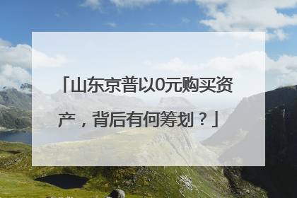 山东京普以0元购买资产，背后有何筹划？