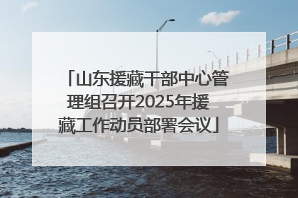 山东援藏干部中心管理组召开2025年援藏工作动员部署会议