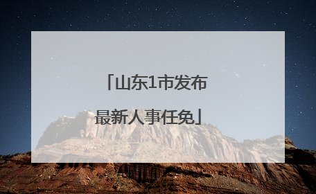 山东1市发布最新人事任免