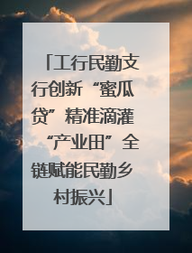 工行民勤支行创新“蜜瓜贷”精准滴灌“产业田”全链赋能民勤乡村振兴