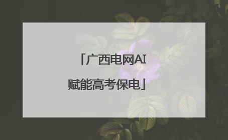 广西电网AI赋能高考保电