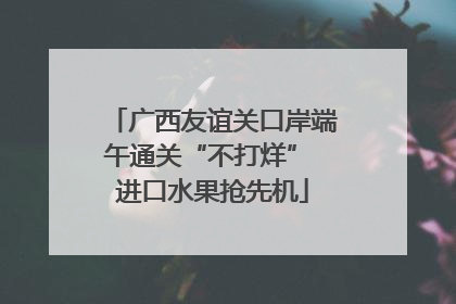 广西友谊关口岸端午通关“不打烊” 进口水果抢先机