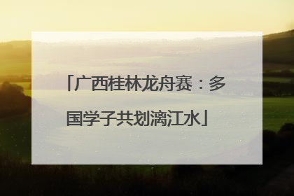 广西桂林龙舟赛：多国学子共划漓江水