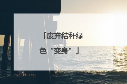 废弃秸秆绿色“变身”
