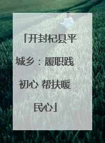 开封杞县平城乡：履职践初心 帮扶暖民心