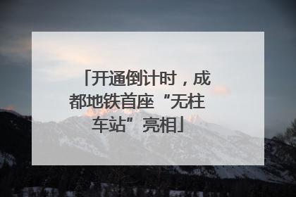 开通倒计时，成都地铁首座“无柱车站”亮相