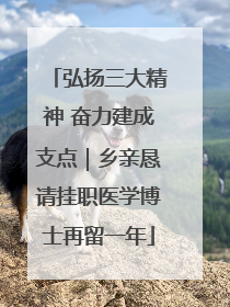弘扬三大精神 奋力建成支点｜乡亲恳请挂职医学博士再留一年