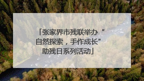 张家界市残联举办“自然探索，手作成长”助残日系列活动