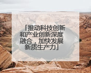 推动科技创新和产业创新深度融合，加快发展新质生产力