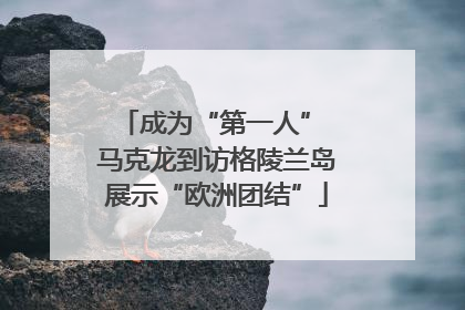 成为“第一人” 马克龙到访格陵兰岛展示“欧洲团结”